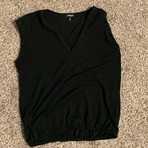 Express black V neck top